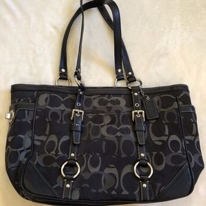 Black Fabric Coach Bag
